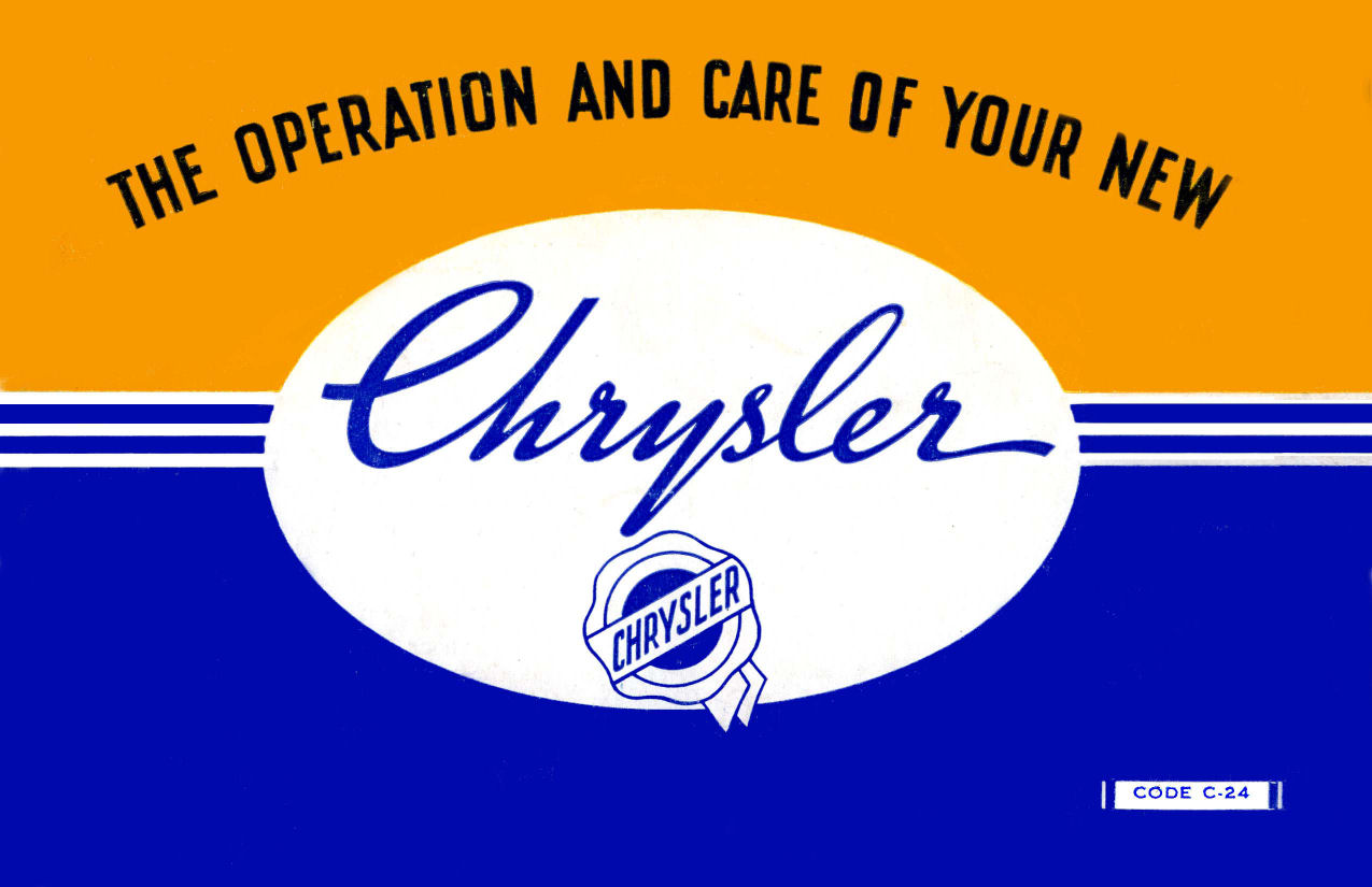 1939 Chrysler Owners Manual